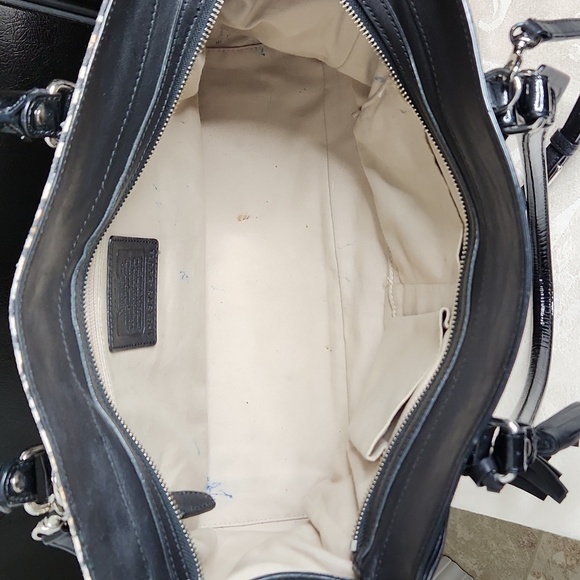 Coach Legacy Haley satchel donegal print purse carryall bag convertible - Picture 12 of 16